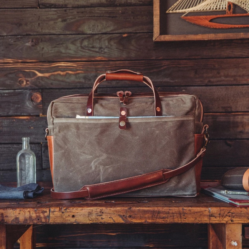 Bradley Mountain Courier Briefcase - Field Tan